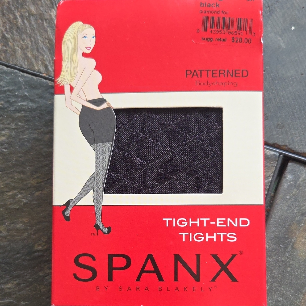 SPANX Black Patterned Tight-End Tights